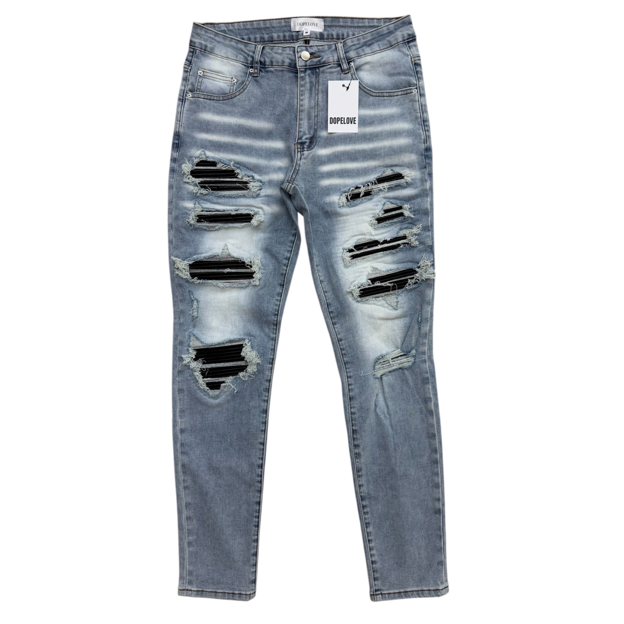 Slim fit leather jeans