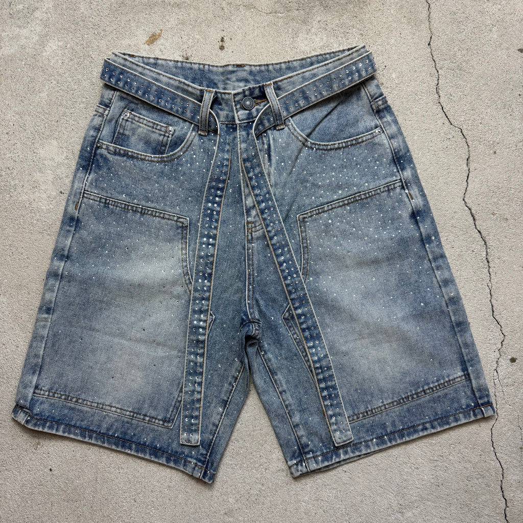 Blue Rightstone Laced Shorts