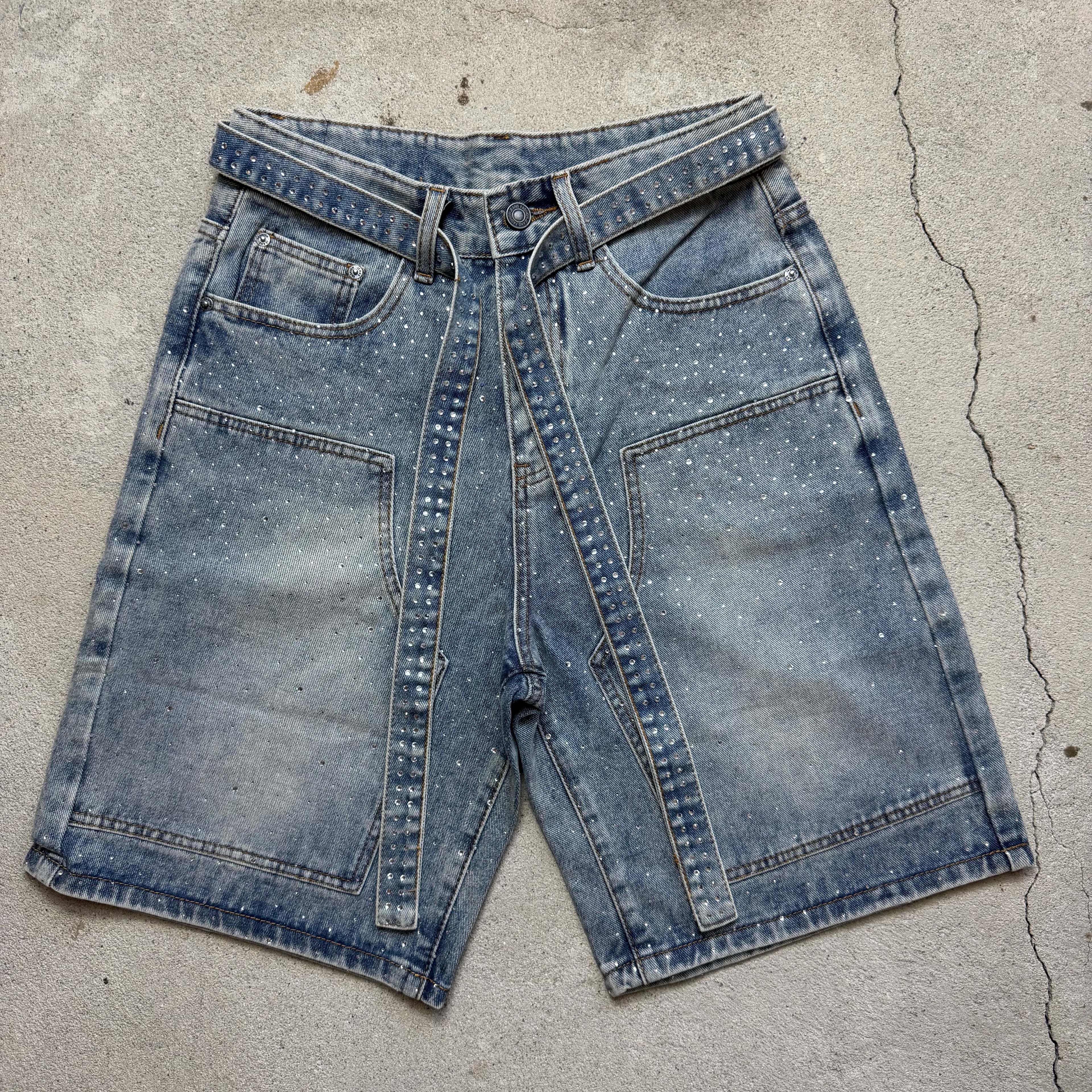 Blue Rightstone Laced Shorts