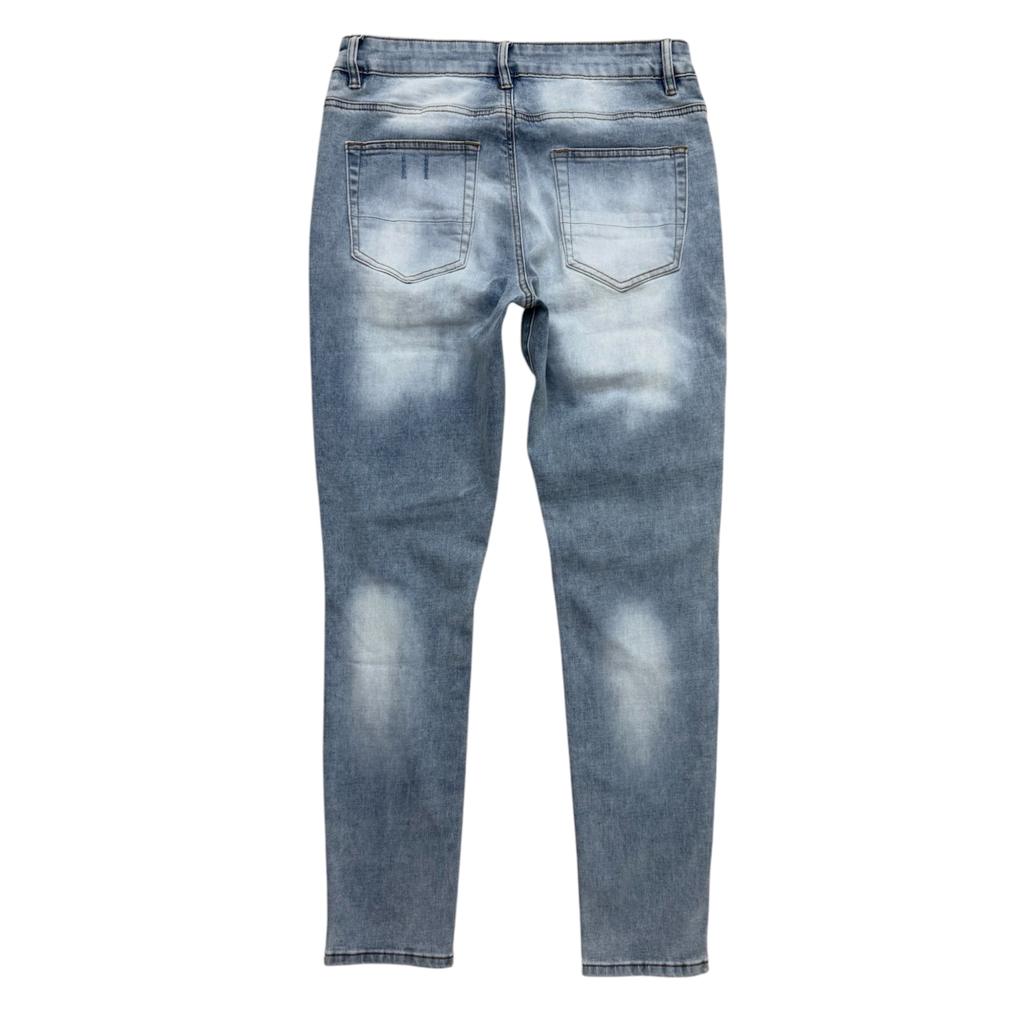 Slim fit leather jeans