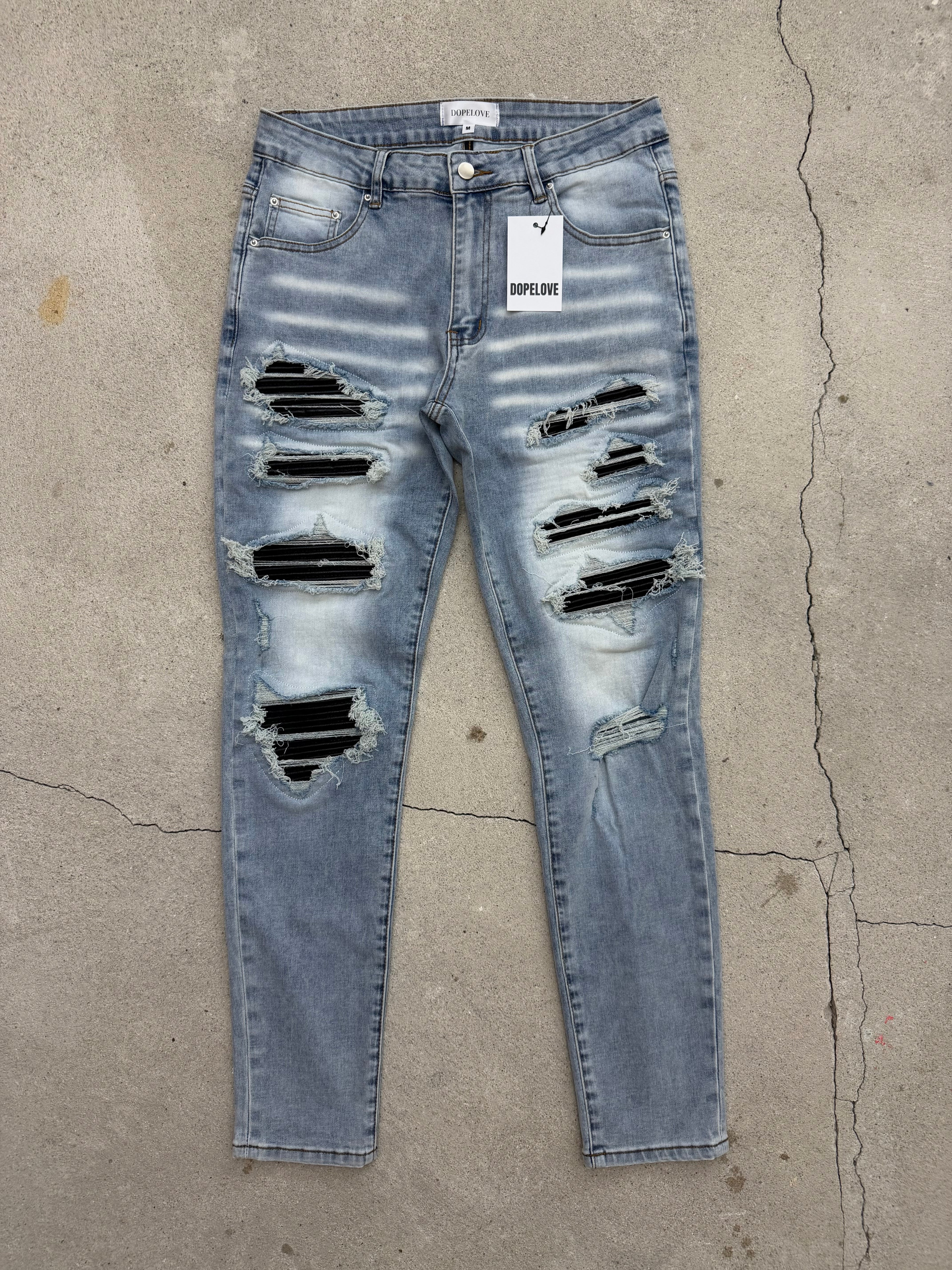 Leather Slim Fit Jeans