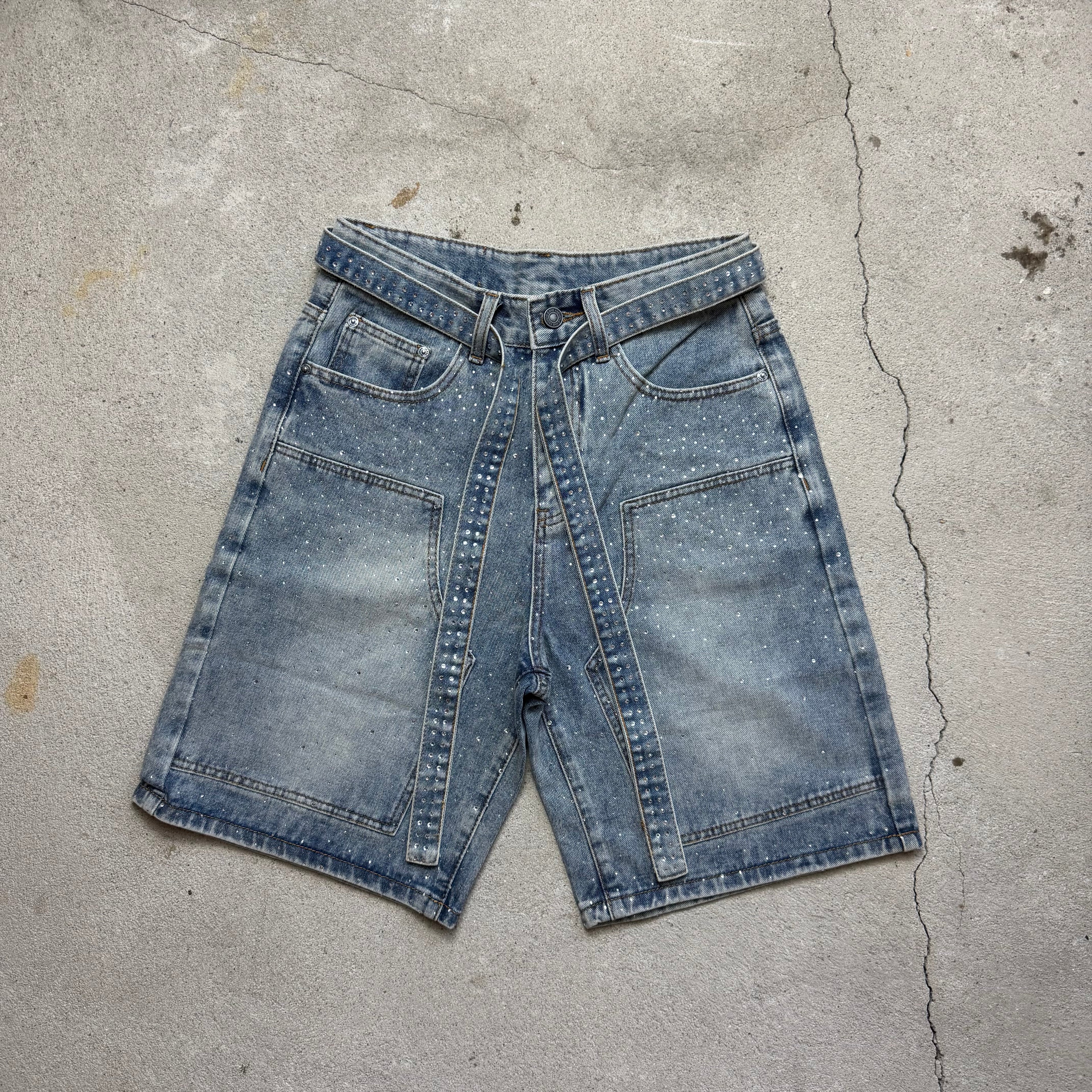 Blue Rightstone Laced Shorts