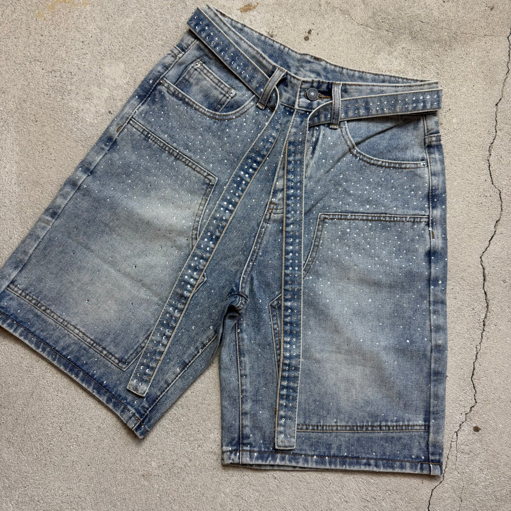 Blue Rightstone Laced Shorts