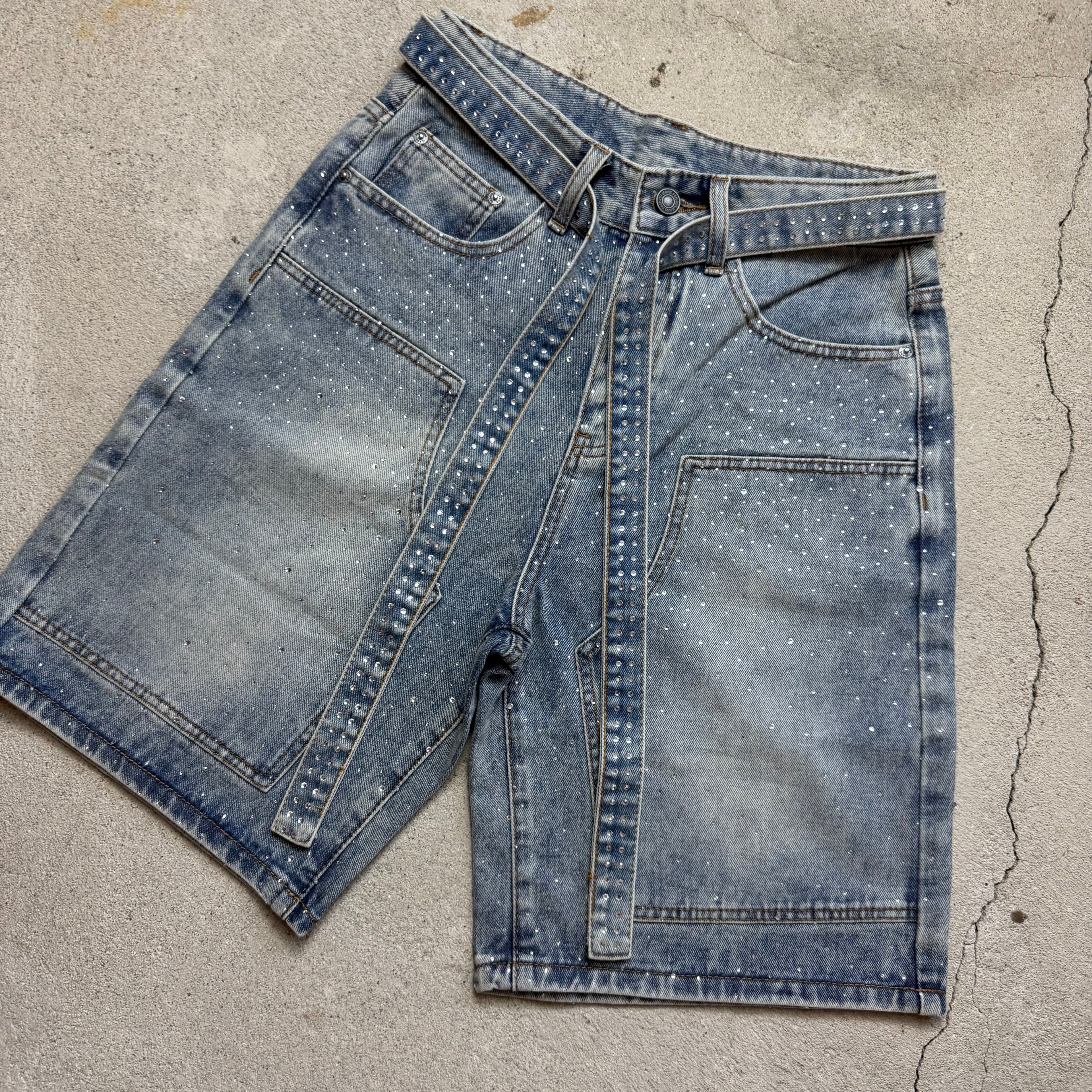 Blue Rightstone Laced Shorts
